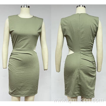 Ruched Cut Out Mini Dress